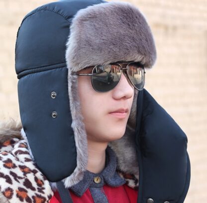 Winter Warm Thicken Fur Mens Ear Flap Cap