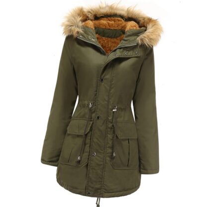 Winter Warm Fur Womens Thick Coat Jacket