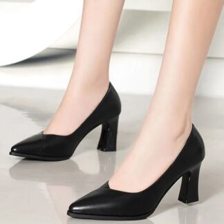 Pointed Toe Mid-Heel Office Womens Shoes