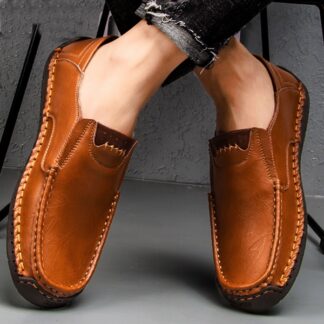 Breathable Leather Loafers Men's Casual Shoes