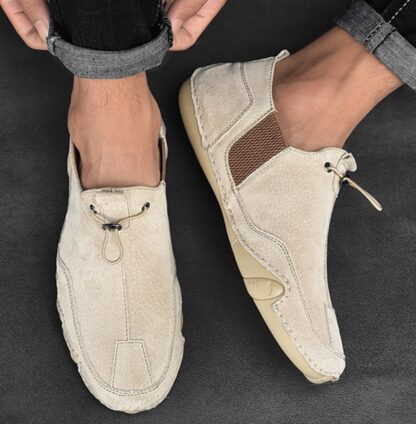 Casual Genuine Leather Slip On Mens Loafers Sneakers