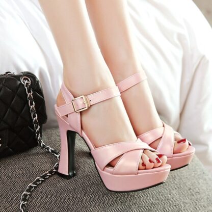Summer Elegant Peep Toe High Heels Women Sandal Shoes
