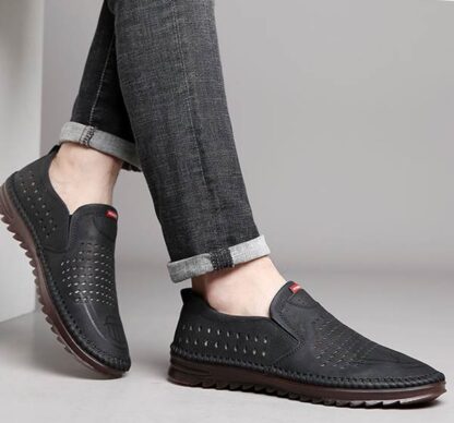 Breathable Spring Summer Leather Comfortable Men's Loafers Shoes