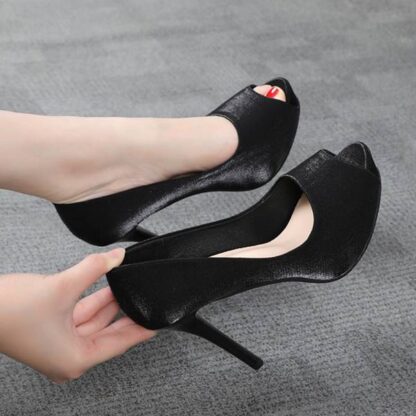 Elegant Peep Toe High Heels Dress Women Pumps Shoes