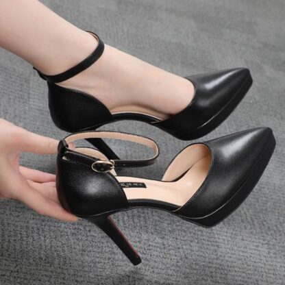 Party Pointed Toe Ankle Straps Womens Pumps Shoes