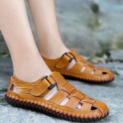 Breathable Genuine Leather Outdoor Summer Men's Sandals Shoes