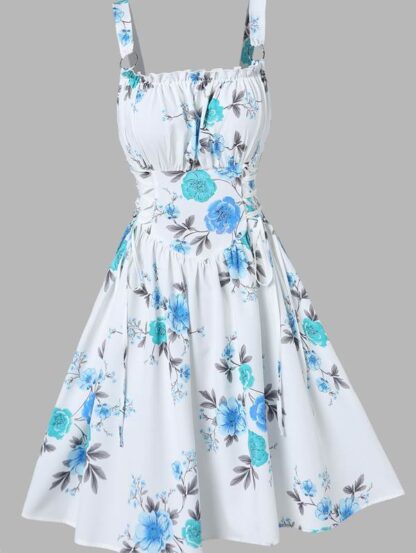 Summer Sleeveless Womens Mini Floral Dresses