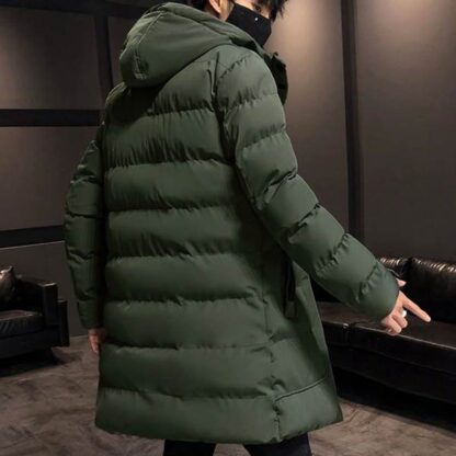 Winter Hooded Padded Thick Long Mens Jacket Coat
