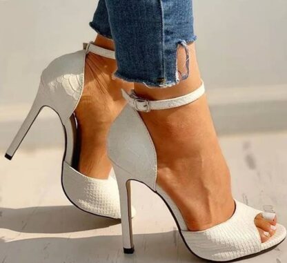 Sexy Ankle Strap Peep Toe Super High Heel Dress Womens Shoes